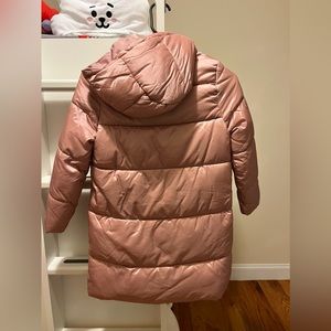 H&M Girls Outerwear Pink Jacket Hooded Puffer (US 7/8)